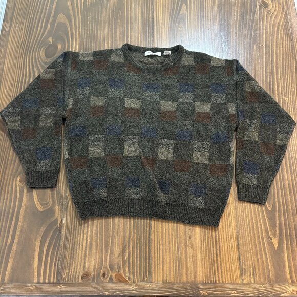 Pronto Uomo Other - 🧶 Vintage Pronto‎ Uomo Sweater Mens XL Crewneck Italian Knit Classic Cozy